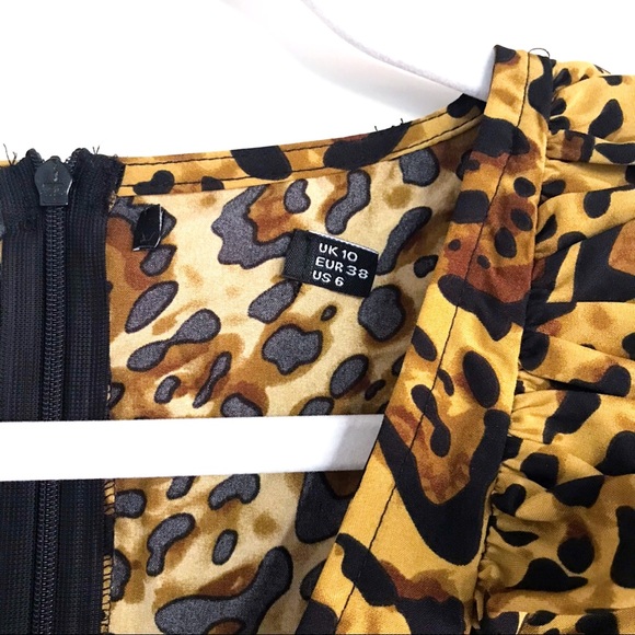 🐆 LEOPARD PRINT RUFFLE LONG SLEEVE DRESS! - Picture 8 of 8